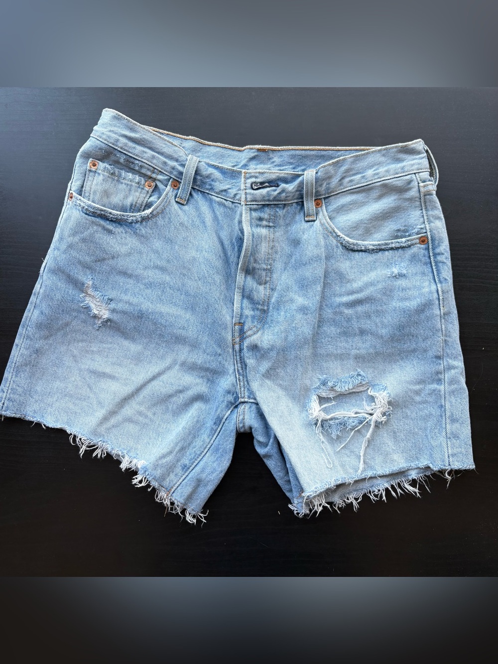 Levi's 501 Distressed Jean Shorts